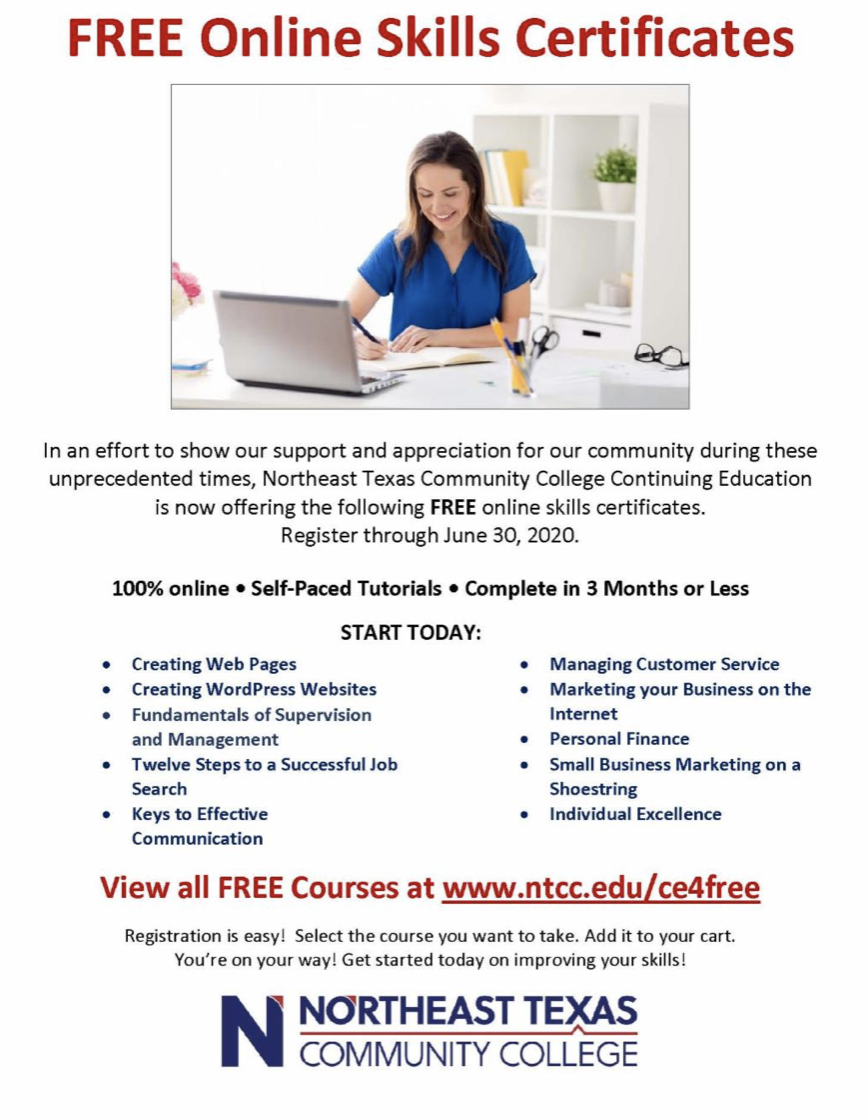 continuing-education-offers-free-online-training-northeast-texas